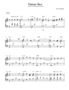 Danny Boy   Londonderry Ballad   Bill Evans ver.  sheet music pdf