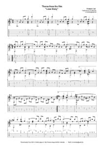 francis lai sheet music download partitura partition spartito
