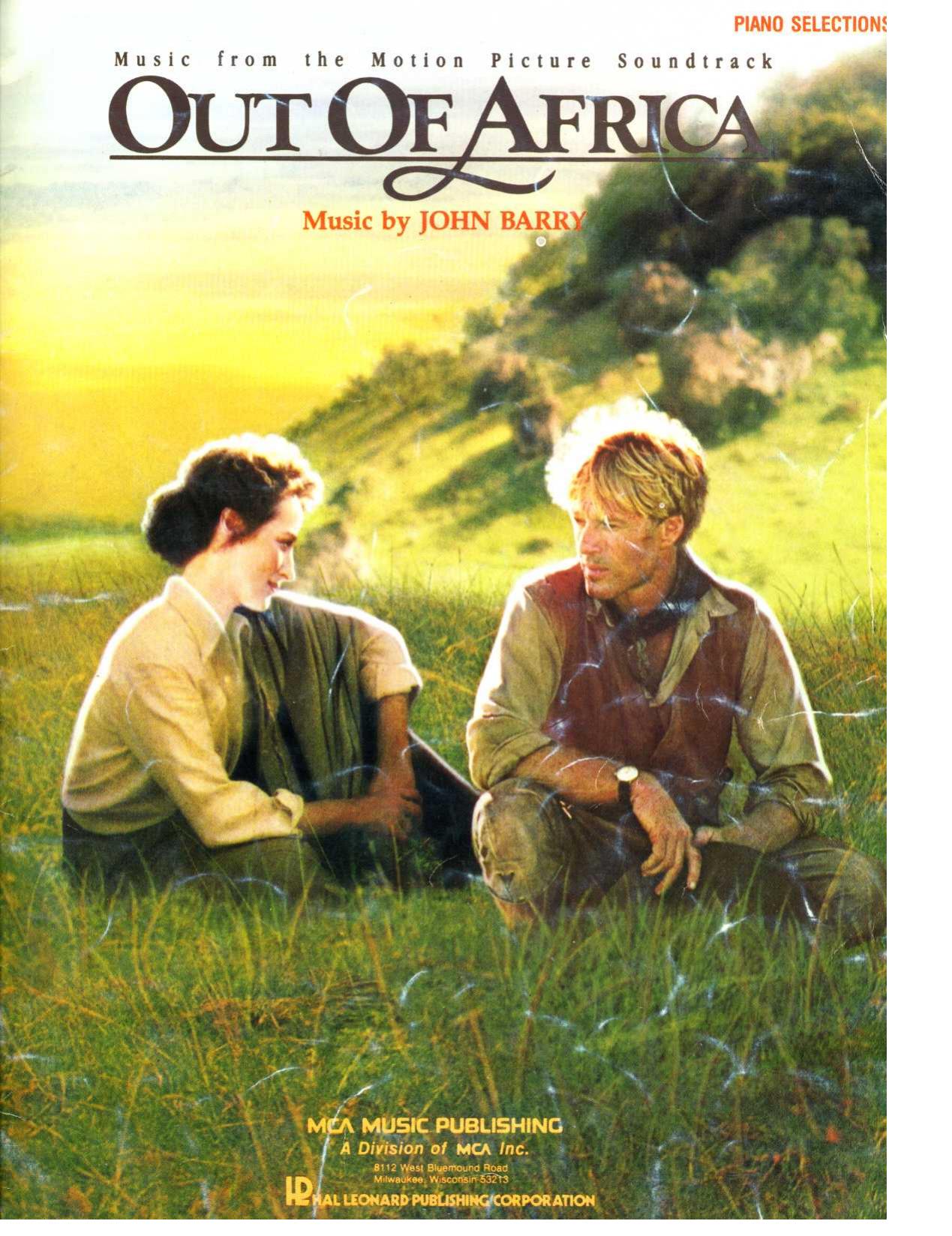 out of africa sheet music pdf John Barry