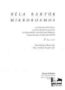 Bela Bartok Mikrokosmos 6 books sheet music