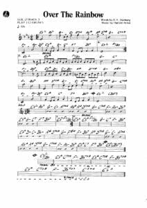 Jazz Play Along  Over the Rainbow (with sheet music) sheet music partitura