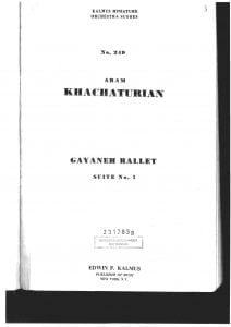 sheet music pdf Khachaturian 