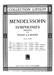 sheet music pdf Mendelssohn Symphony No. 3 in A minor Op. 56 Scottish I Andante con moto Piano solo arr.