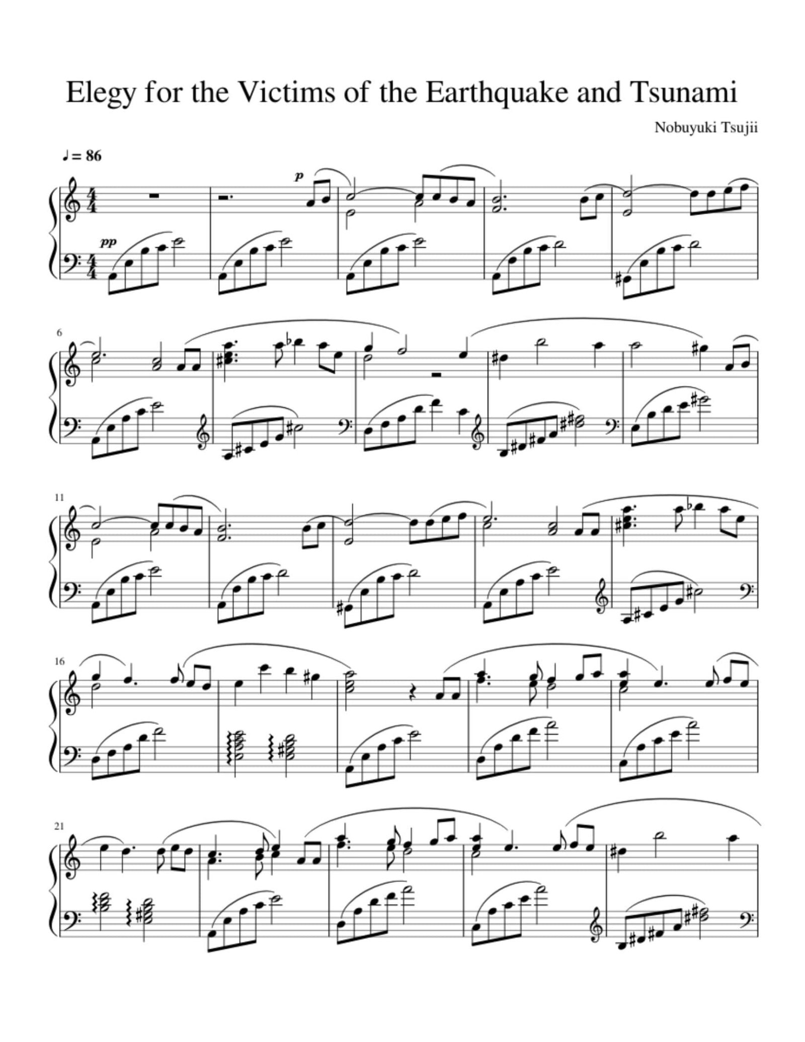 elegy for the victims sheet music download partitura partition spartiti