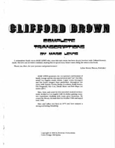 sheet music score download partitura partition spartiti clifford borwn
