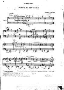 copland sheet music score download partitura partition spartiti 楽譜