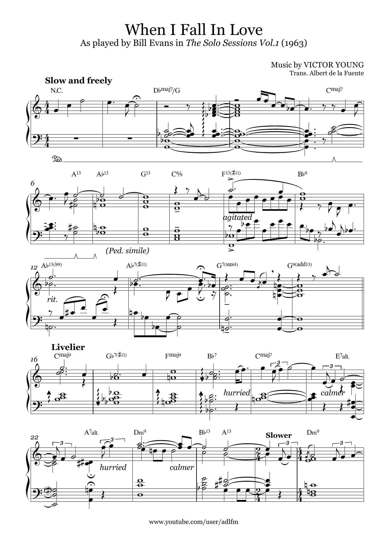Victor Young sheet music partition partitura