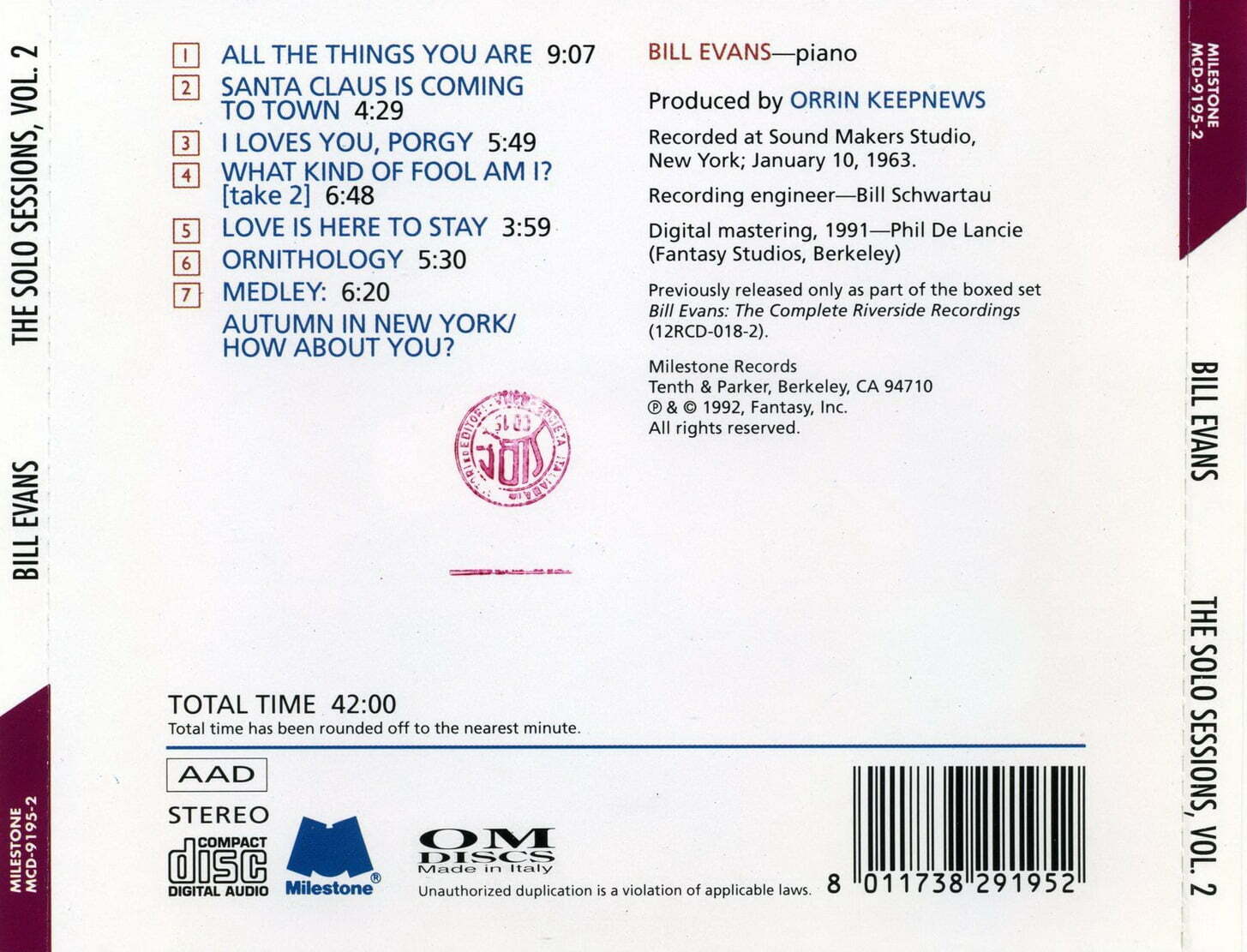 Bill Evans Solo sessions 2