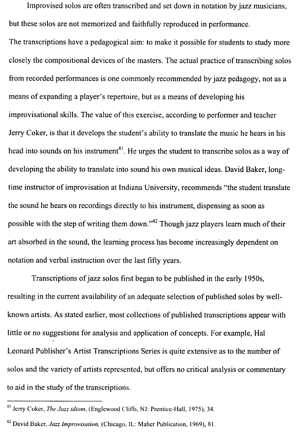 improvisation jazz sheet music
