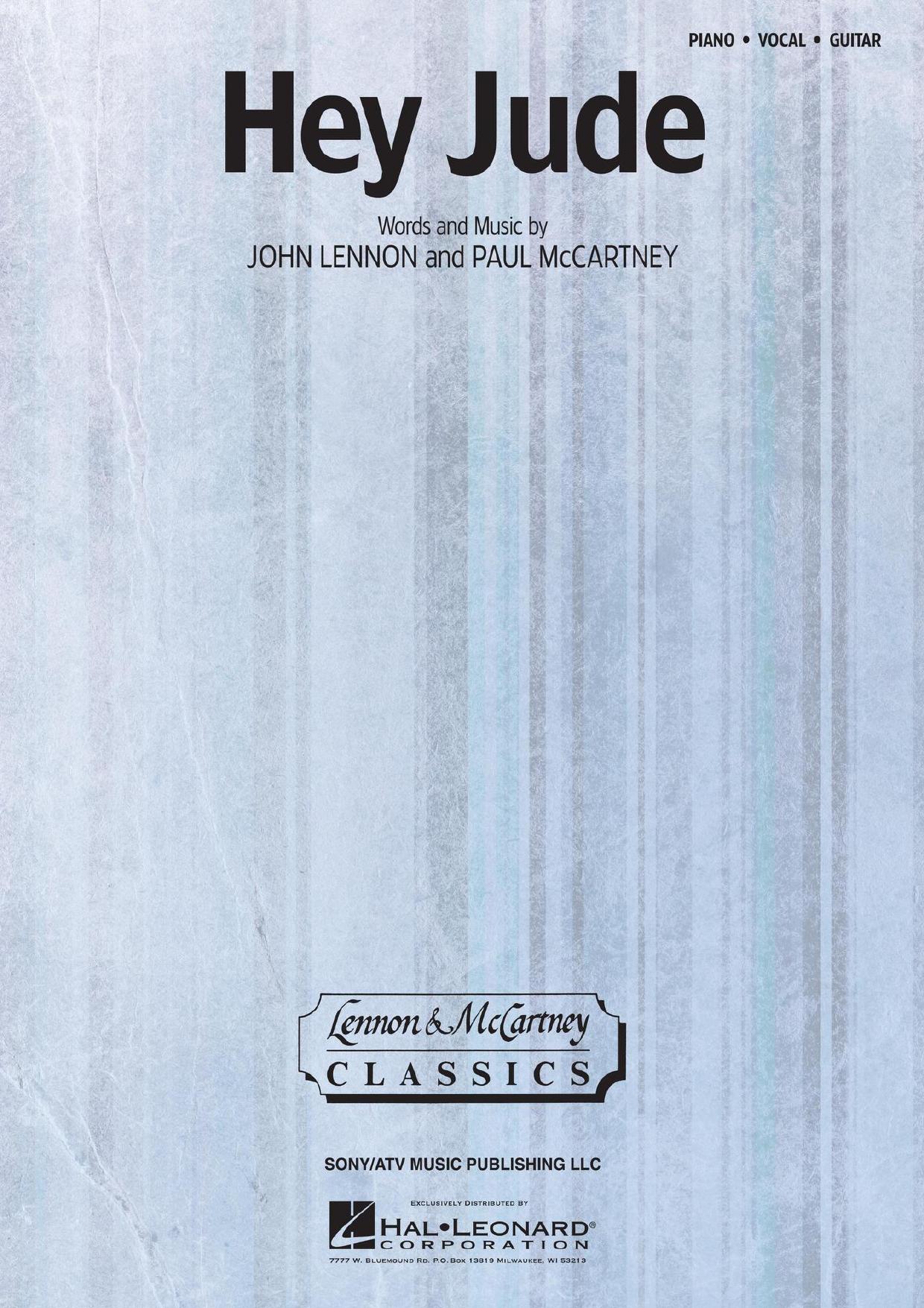 Noten sheet music score partitura partition hey jude beatles