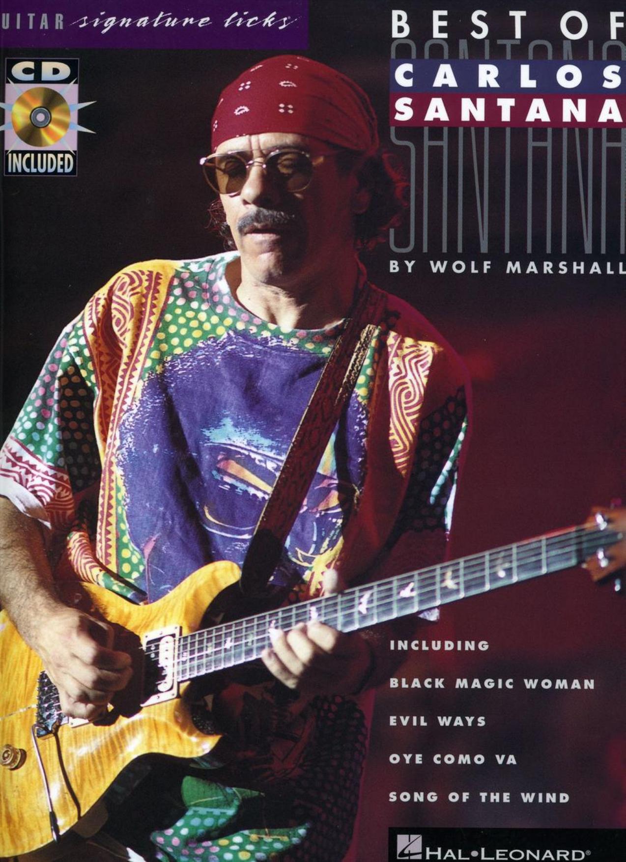 free sheet music download partitions gratuites Noten spartiti partituras Carlos Santana Best Of Carlos Santana Guitar TABs by Wolf Marshall Signature licks